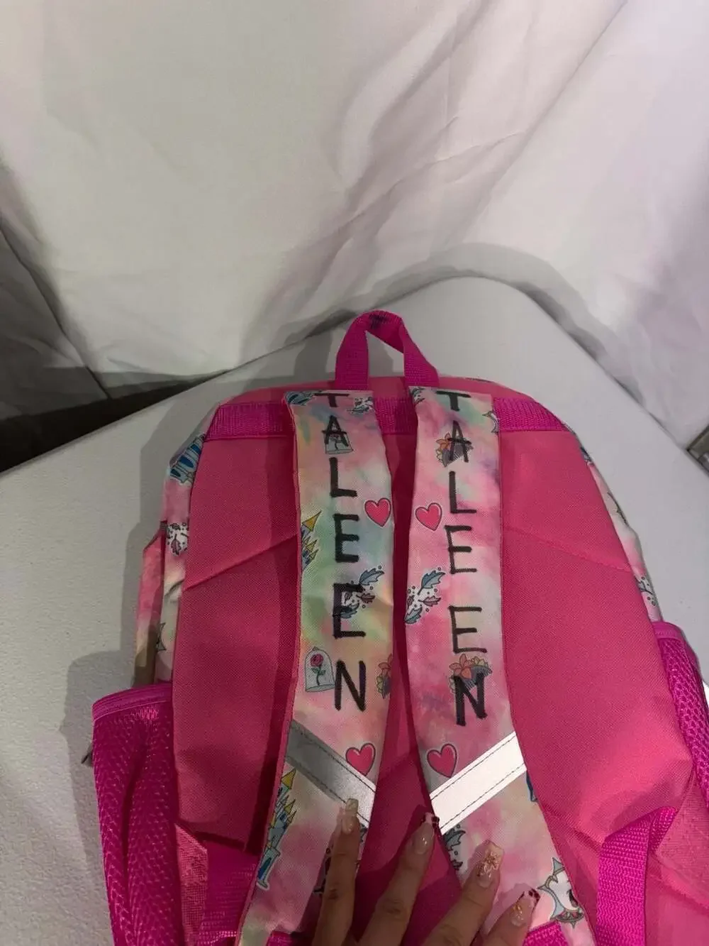Disney Princess Tie-Dye Sequin Backpack with Personalized Straps